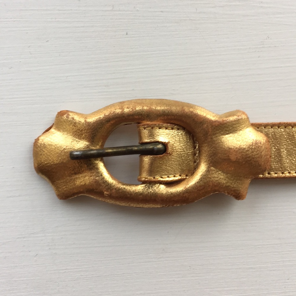 Vintage gilded leather belt